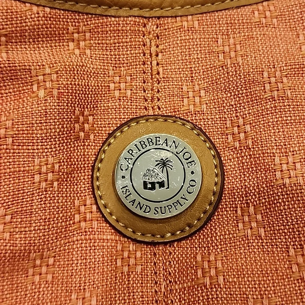 Caribban Joe Shoulder Brown & Peach Bag